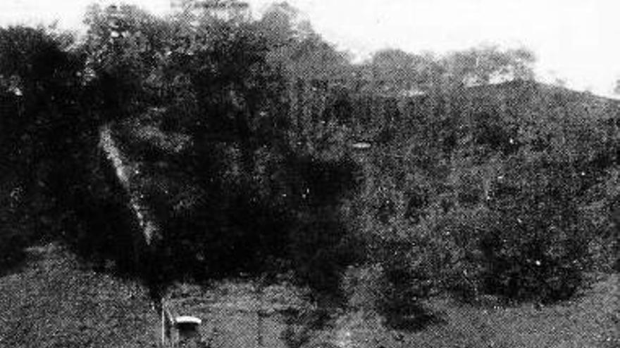 El funicular en funcionamiento, a principios del siglo pasado.