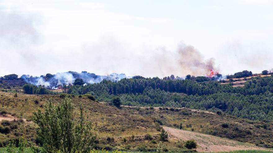 Estabilizado el incendio de Valdizarbe, donde se mantendrán las labores de extinción durante la noche