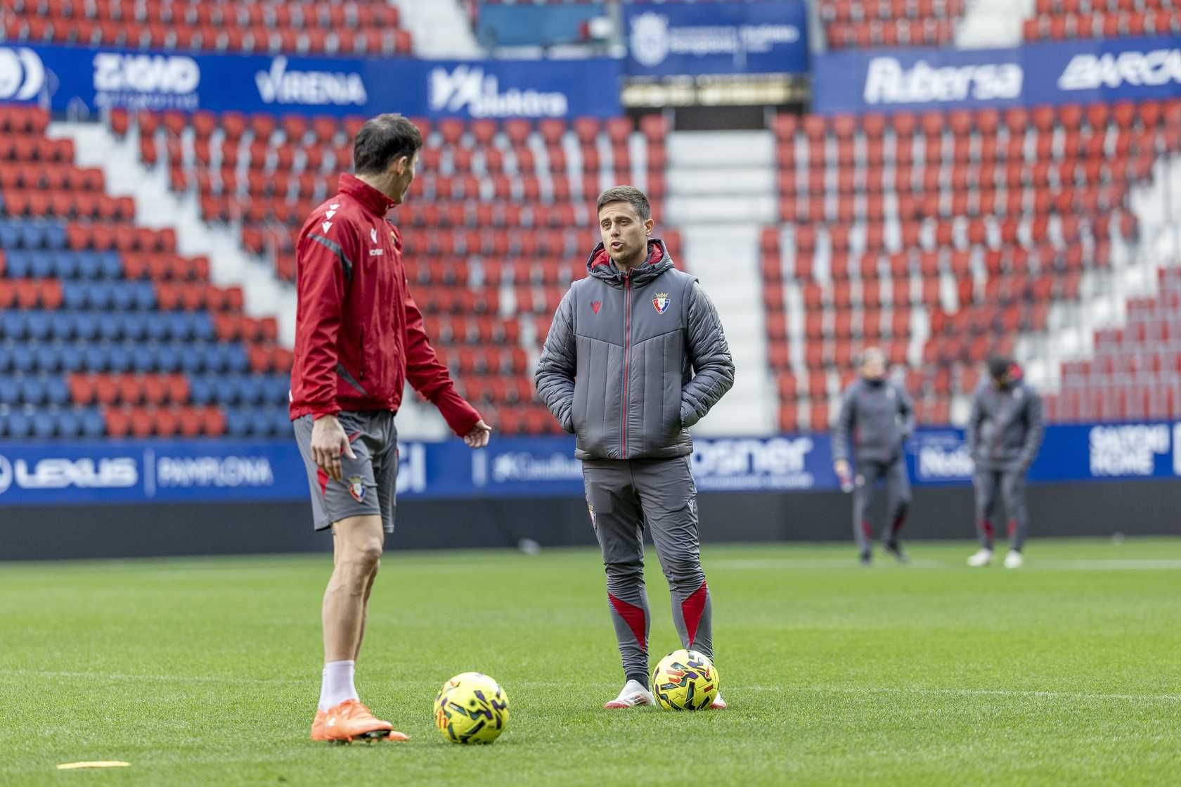 Osasuna prepara en El Sadar el partido del sábado ante el Barça