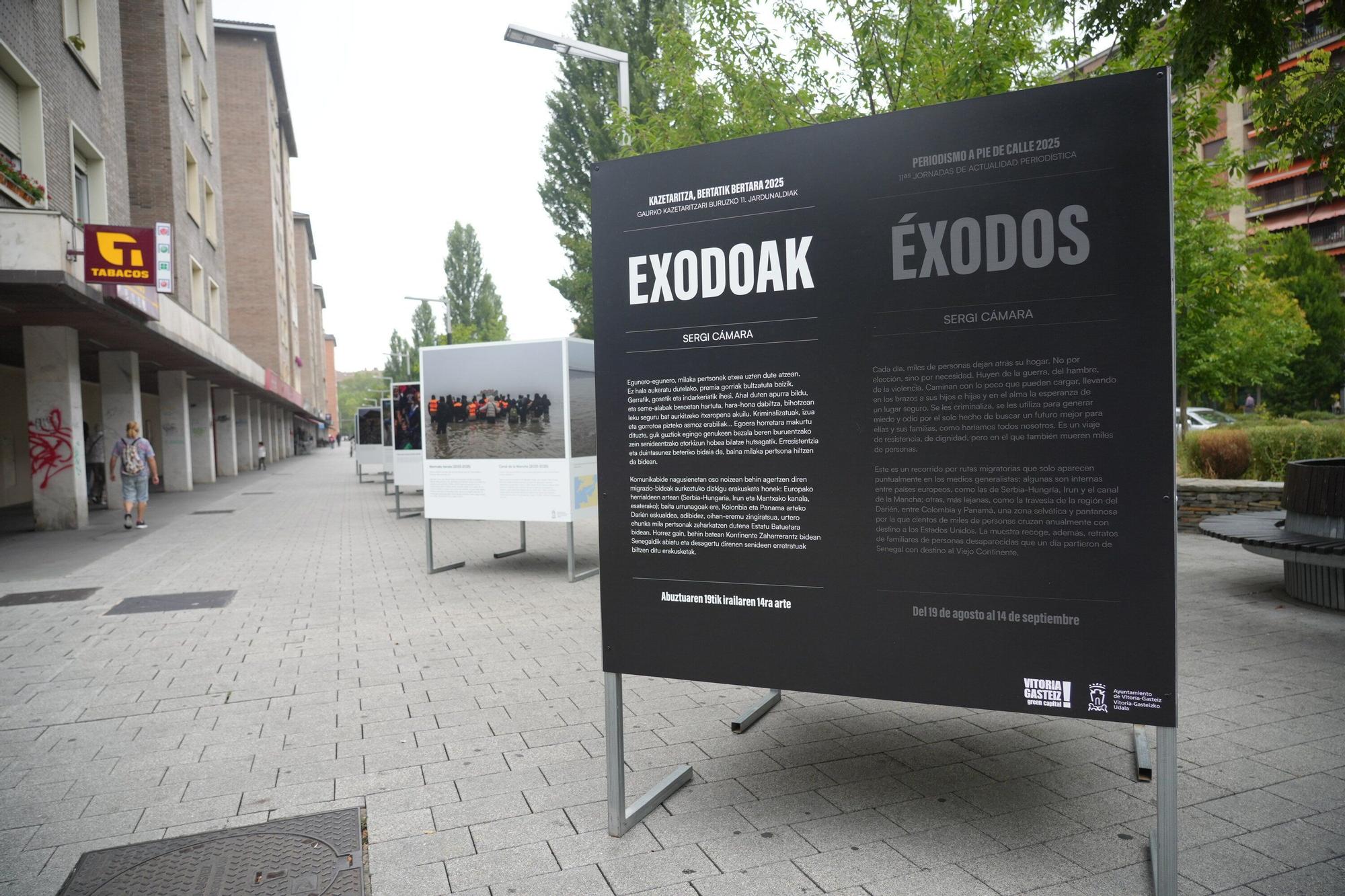 En imágenes: ‘Éxodos’ toma la avenida Gasteiz