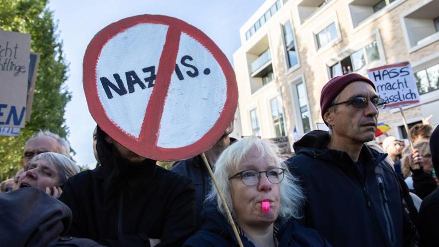 Una manifestación contra el auge de la extrema derecha.