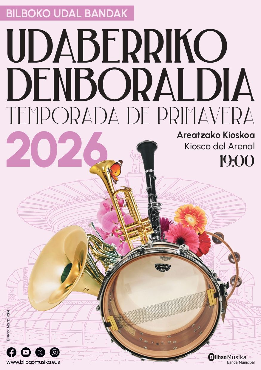 Bilboko Udal Musika Bandaren udaberriko denboraldiaren kartela.