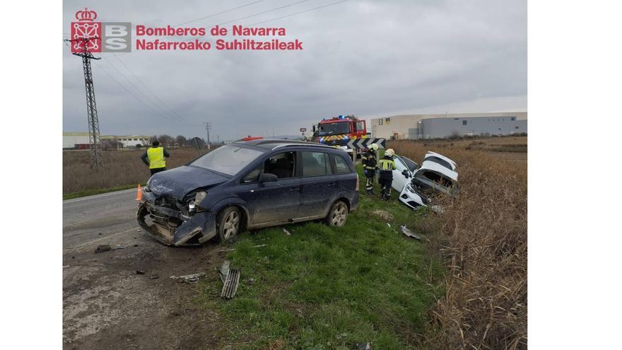 Dos heridos en un accidente de tráfico en Cadreita