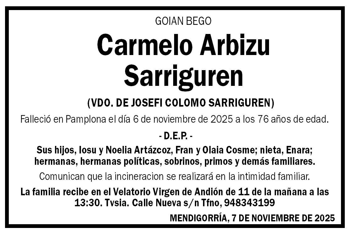Carmelo Arbizu Sarriguren
