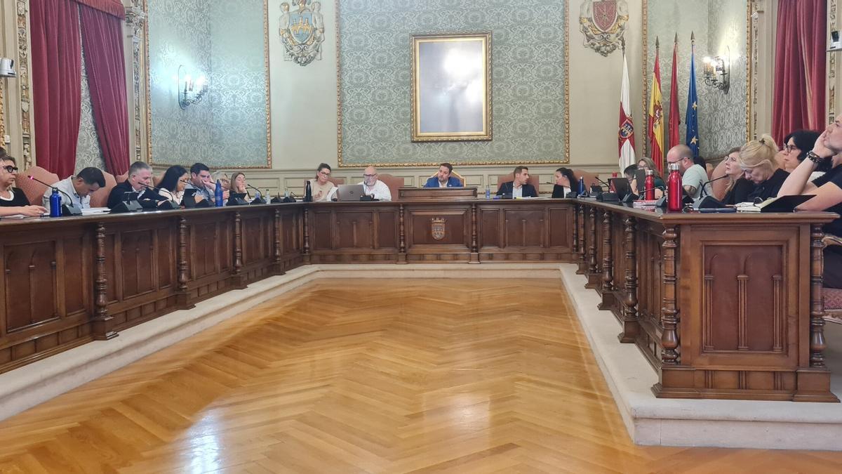 Un momento de la celebración del pleno municipal