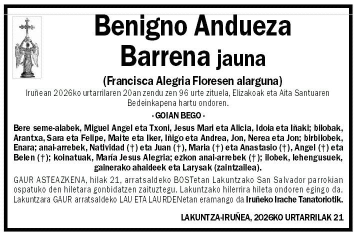 Benigno Andueza Barrena
