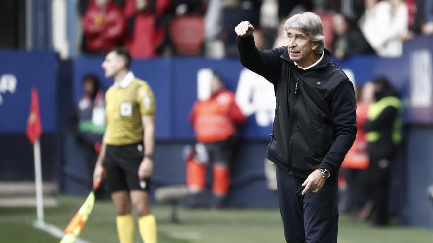 Osasuna-Betis | Pellegrini: "El empate fue un resultado que ambos equipos lucharon mucho por conseguirlo"