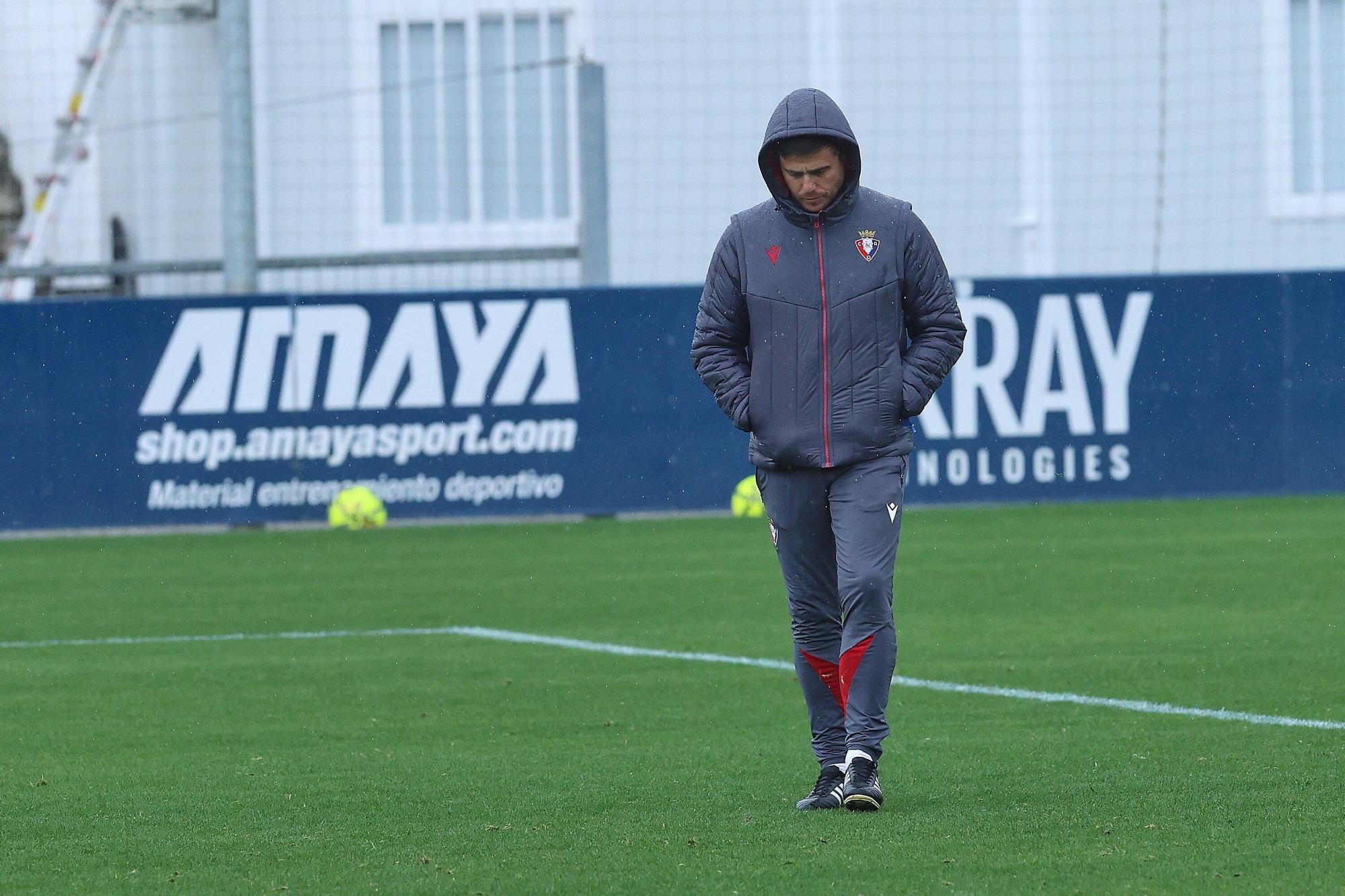 Entrenamiento de Osasuna previo al viaje a Sevilla