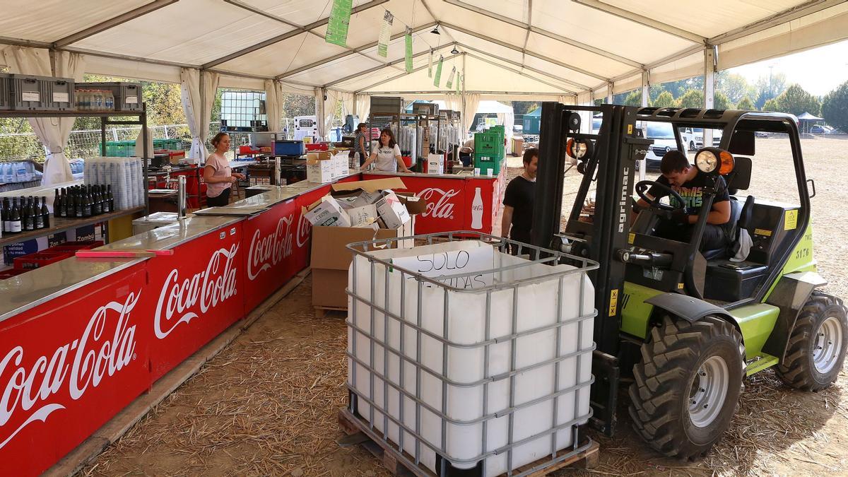 Preparativos ayer del Nafarroa Oinez 2025 en Villava - Atarrabia