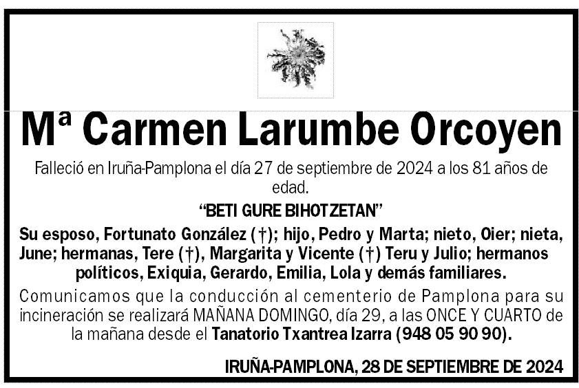 Mª Carmen Larumbe Orcoyen