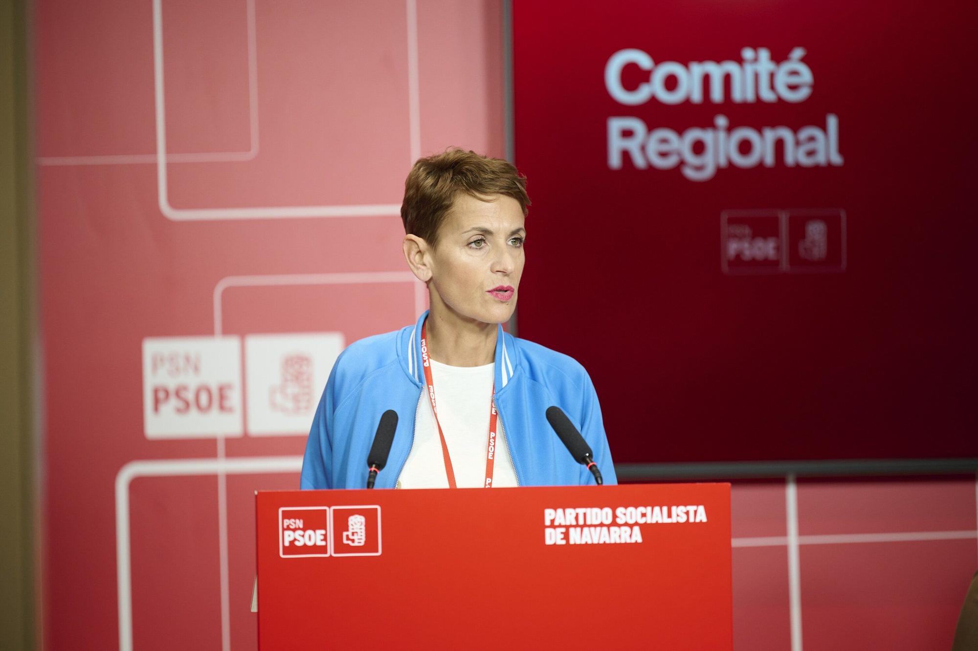 Fotos del Comité Regional del PSN-PSOE en Pamplona