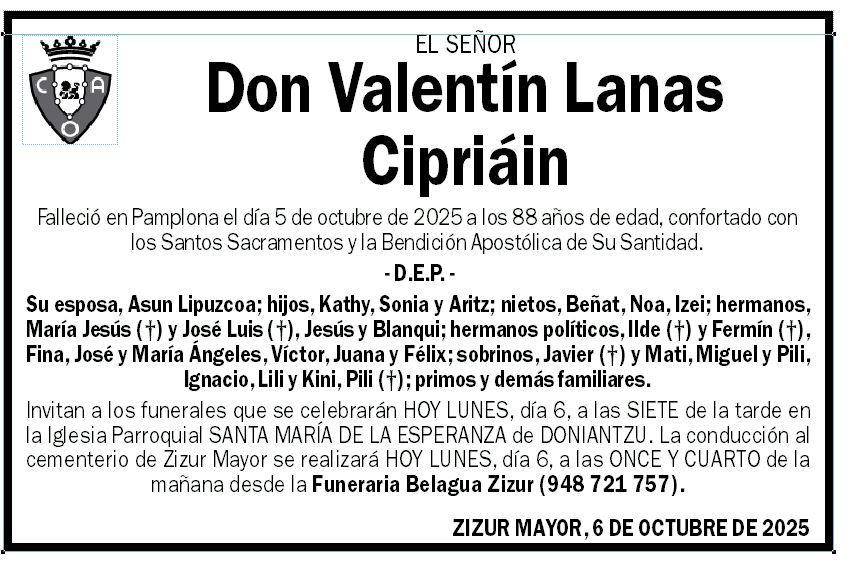 Valentín Lanas Cipriáin