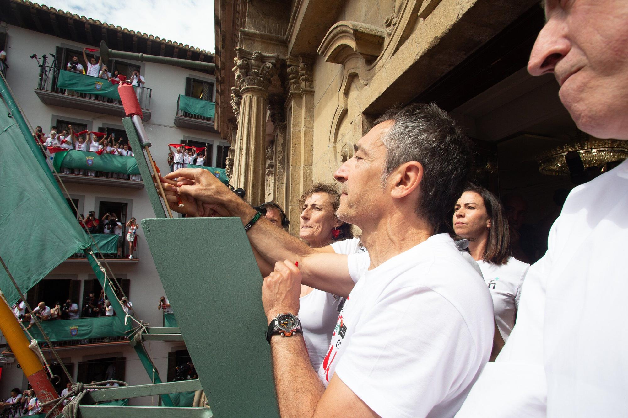 Fotos del  Chupinazo de San Fermín 2025 en Pamplona: ¡La fiesta más internacional se enciende con un grito solidario por Palestina!
