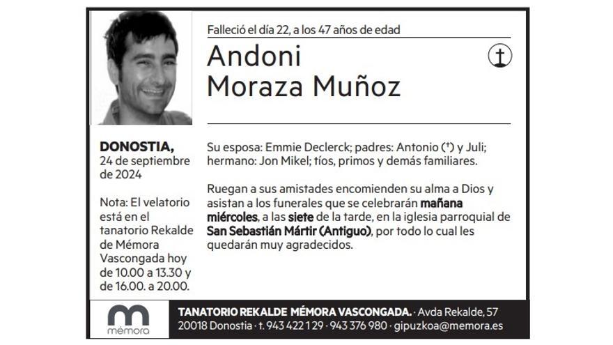 ANDONI MORAZA MUÑOZ