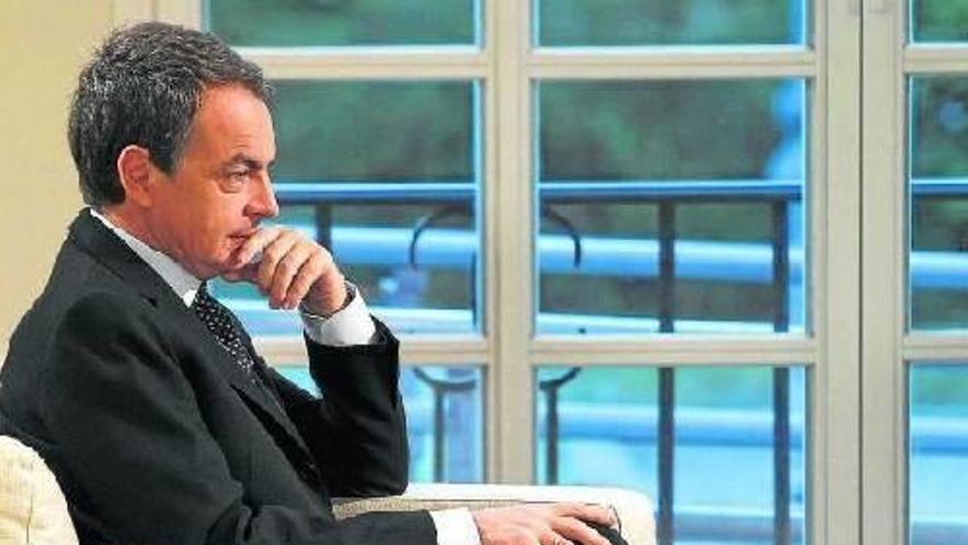 José Luis Rodríguez Zapatero, durante la entrevista en Televisión Española.