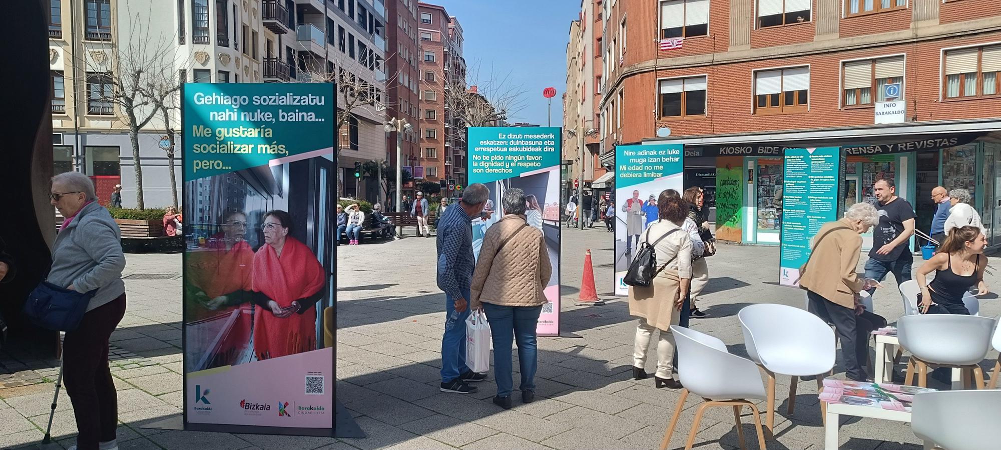 ‘Mi Edad No Define’ estará expuesta en la plaza Bide Onera hasta el próximo 14 de abril.