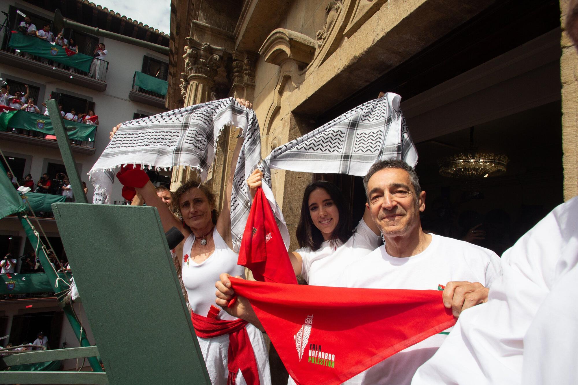 Fotos del  Chupinazo de San Fermín 2025 en Pamplona: ¡La fiesta más internacional se enciende con un grito solidario por Palestina!