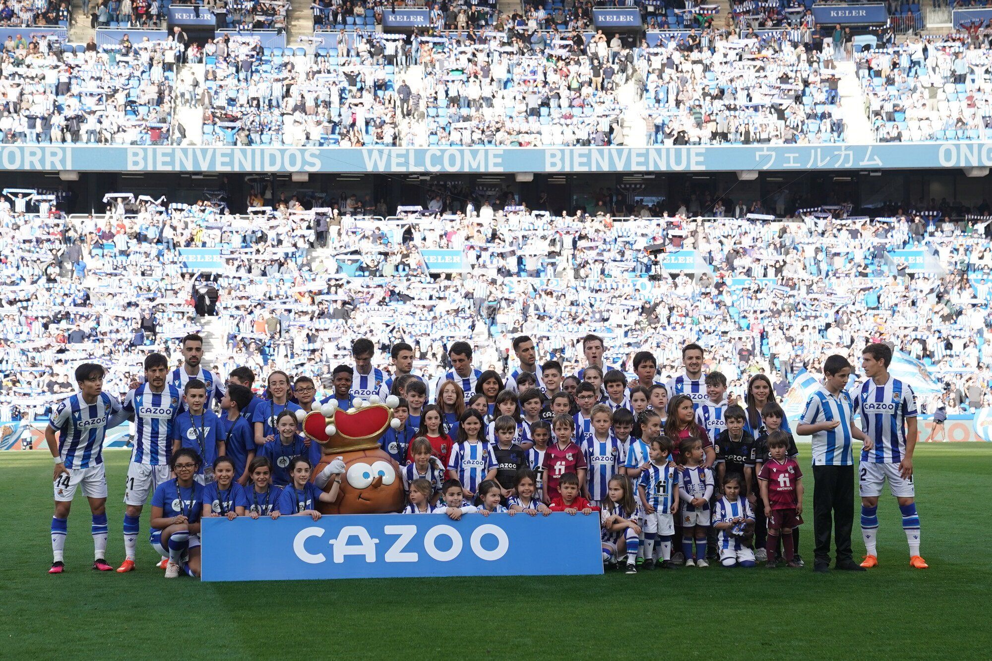 Posado antes del partido.