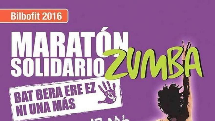 Bilbao celebra el sábado un maratón solidario  de zumba contra la violencia machista