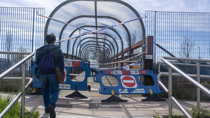 Precintan de nuevo la pasarela de Las Neveras por seguridad