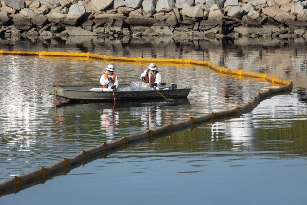 Vertido de crudo en las costas de California