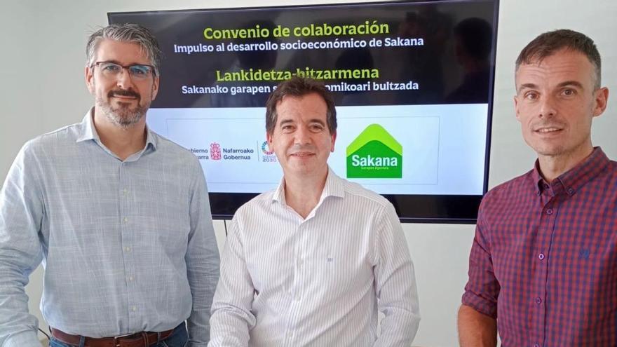 El Gobierno de Navarra y Sakana suscriben un convenio de colaboración para impulsar el desarrollo socioeconómico de la zona