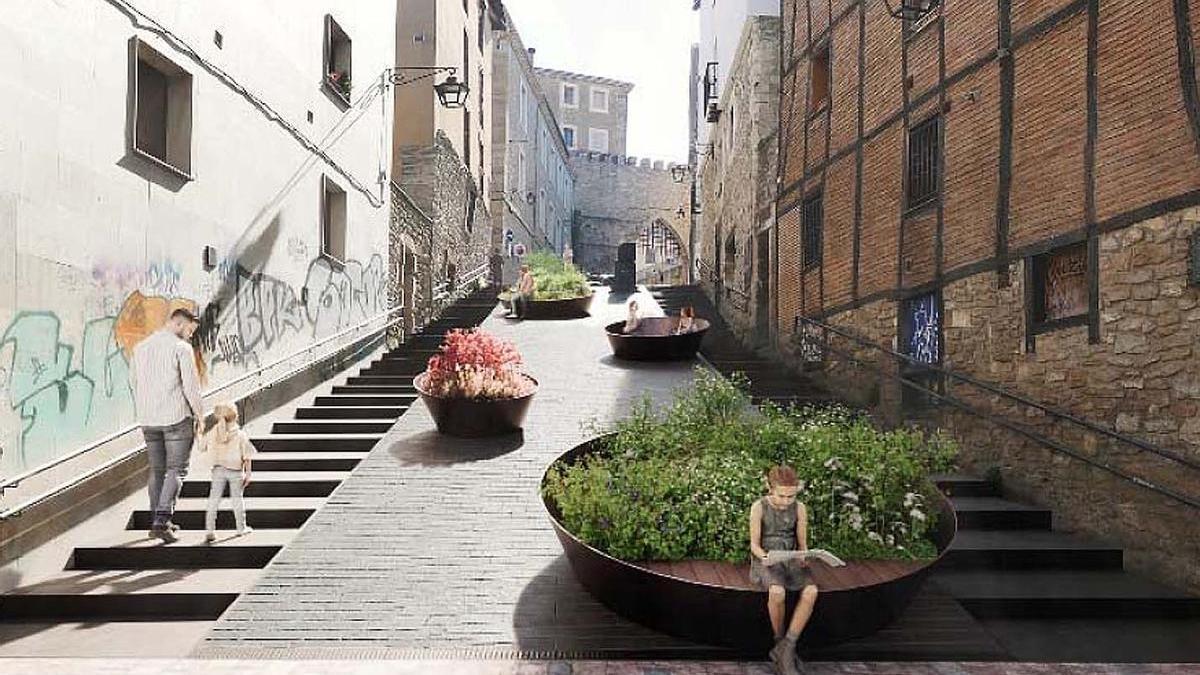 Primera actuación del plan coordinado por el CEA para naturalizar la almendra medieval Primera actuación del plan coordinado por el CEA para naturalizar la almendra medieval