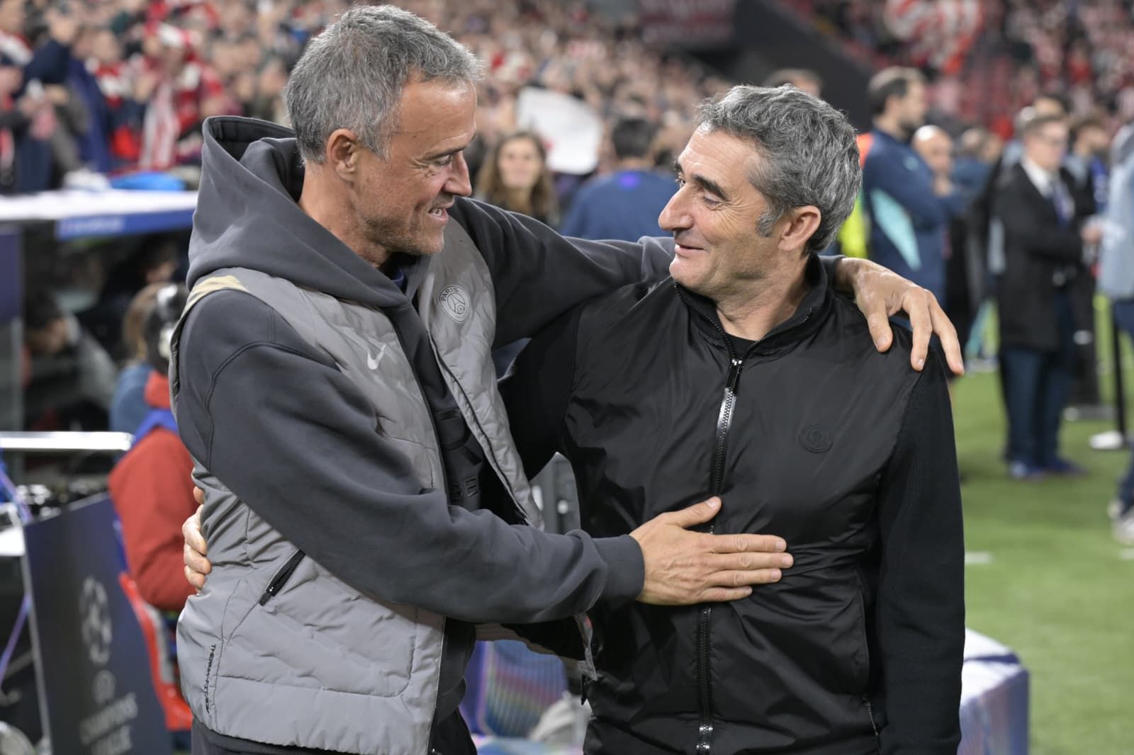 Luis Enrique y Valverde en San Mamés