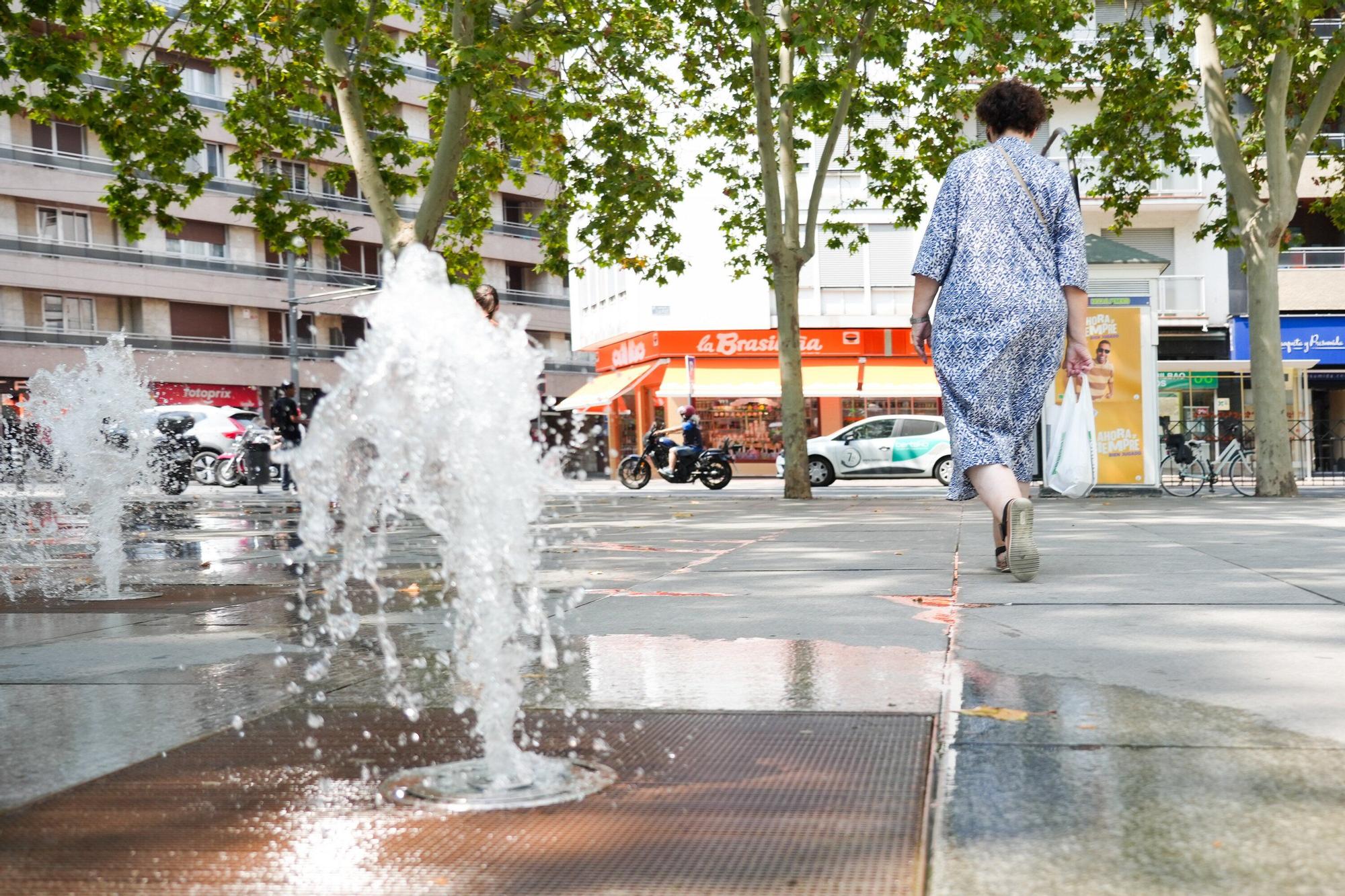 En imágenes: Vitoria hace frente a la ola de calor