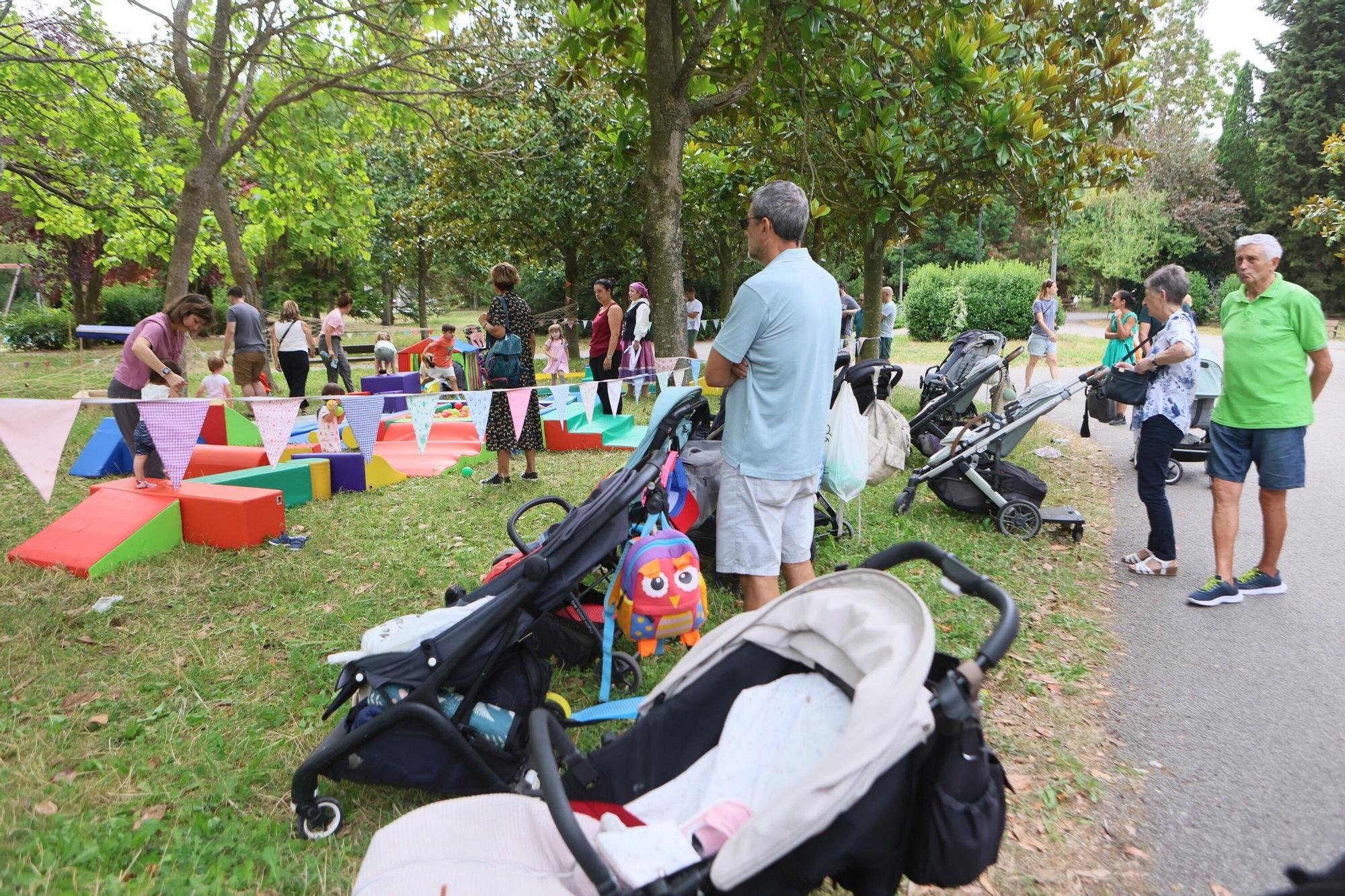 En imágenes: El parque de Arriaga, el espacio de los txikis en fiestas