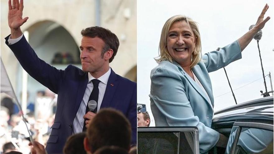 Macron y Le Pen se lanzan sus últimos dardos en el cierre de campaña