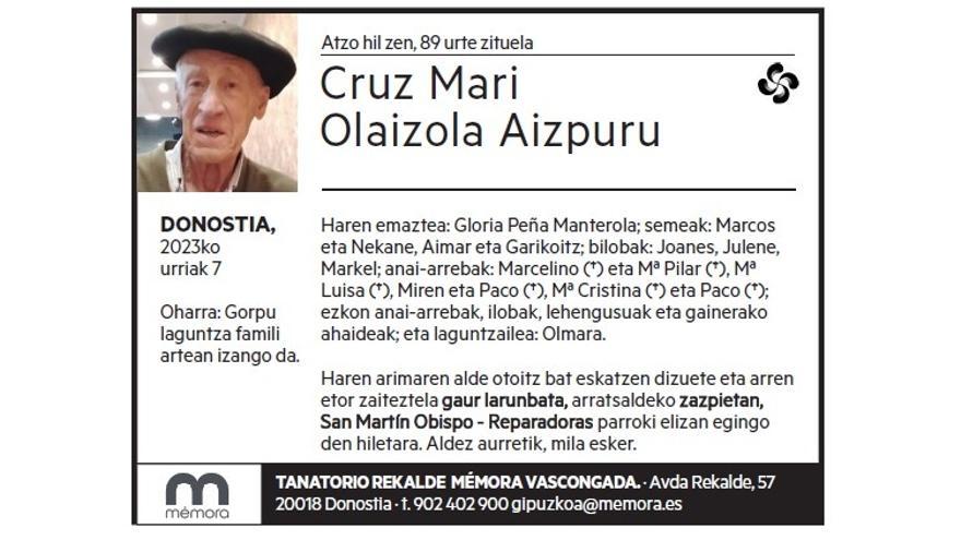 Cruz Mari Olaizola Aizpuru