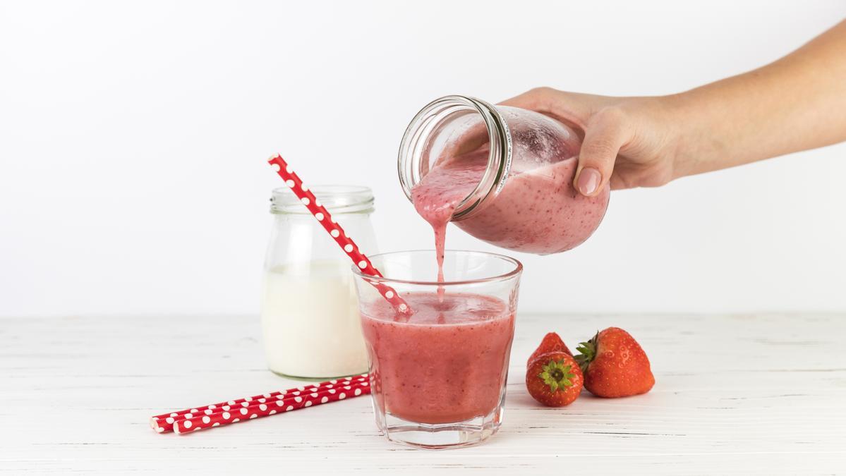 Batido de fresas.