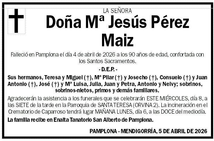 Mª Jesús Pérez Maiz