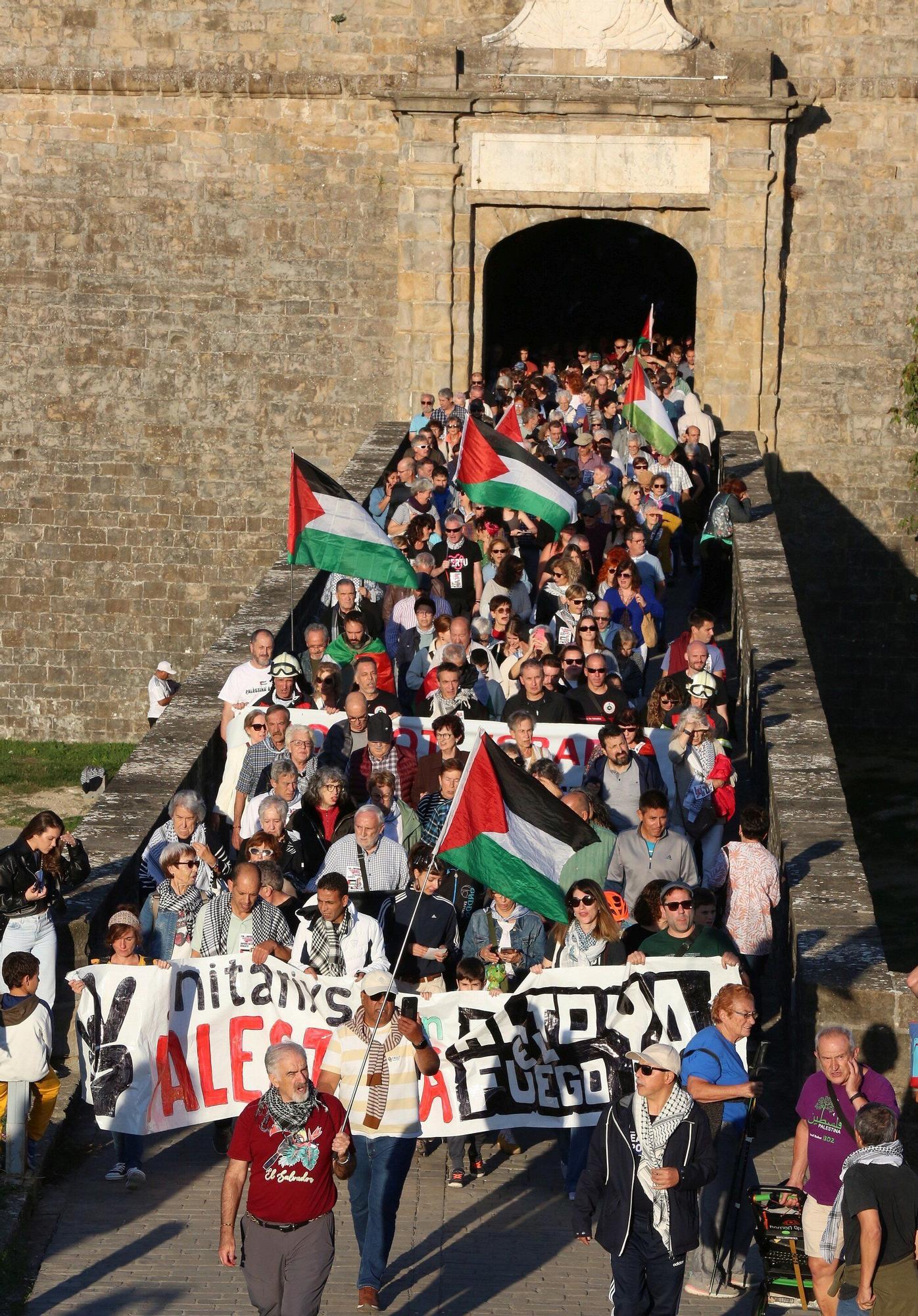 Una manifestación en Pamplona reclama el final del "colonialismo y la ocupación" en Palestina