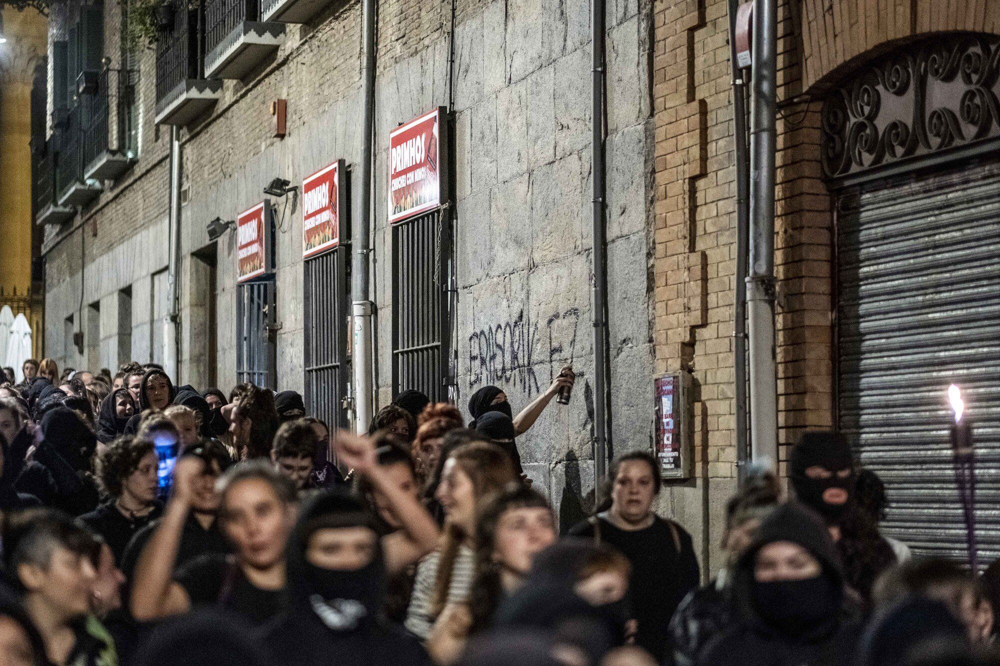Manifestación nocturna en Pamplona contra las agresiones sexuales