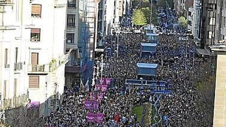 Marcha de apoyo en Iruñea.