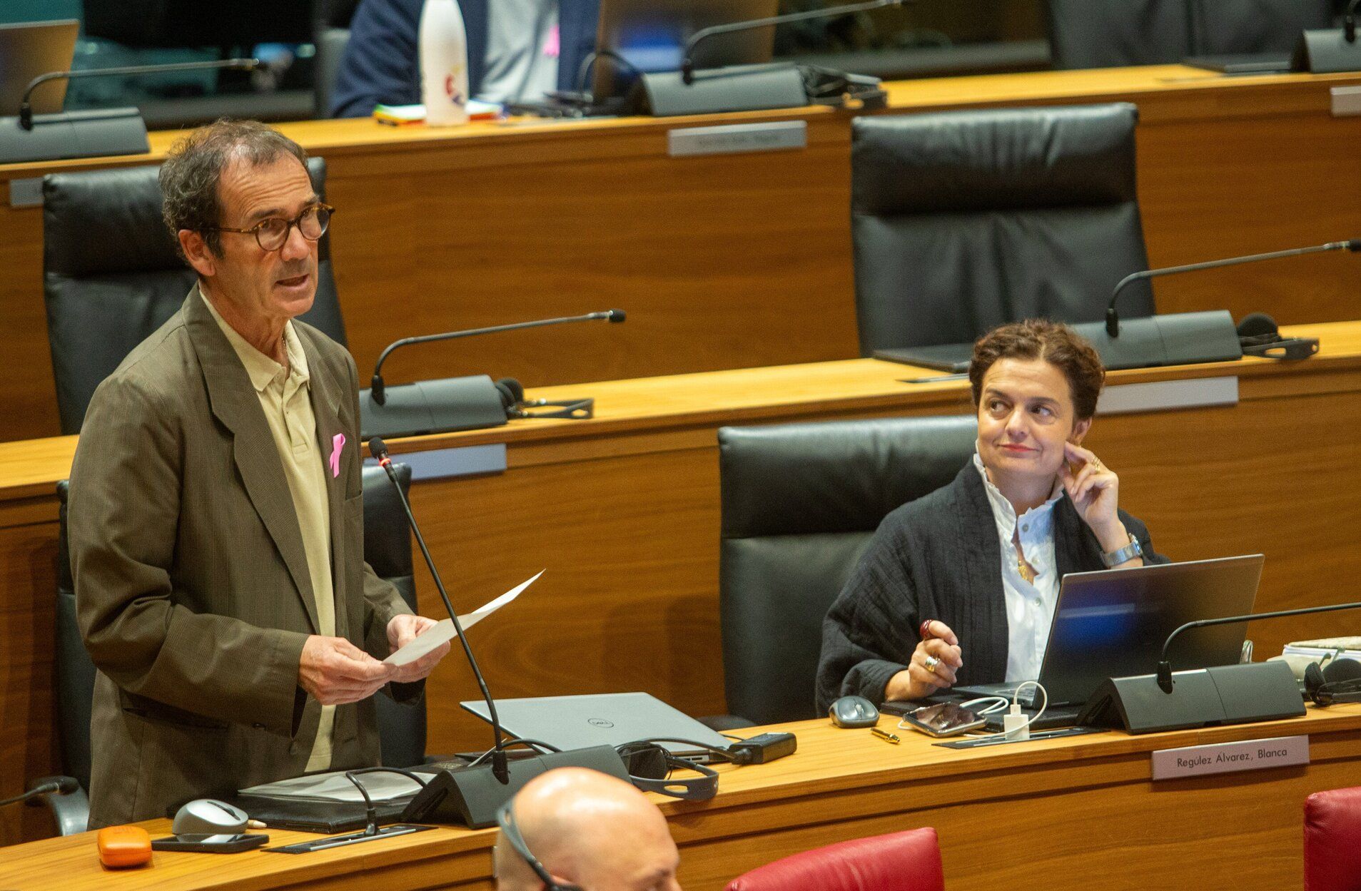Fotos del pleno del Parlamento de Navarra de este jueves
