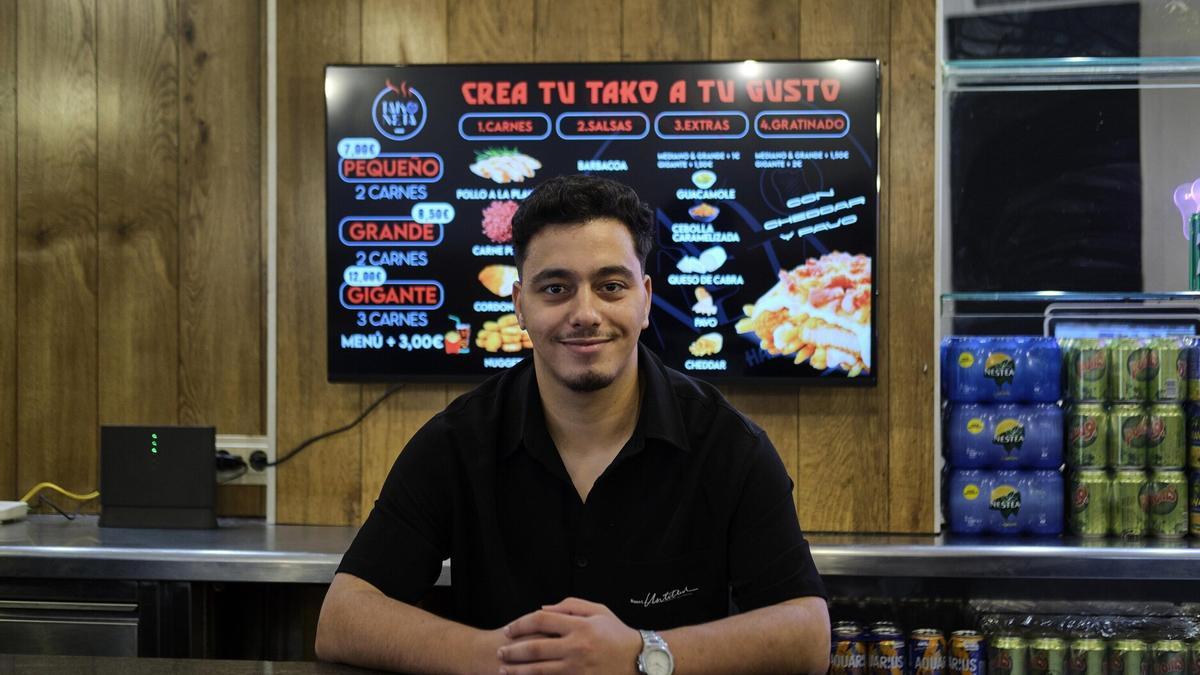 &#039;Mimo&#039;, influencer navarro que abrió en junio el local especializado en tacos franceses.