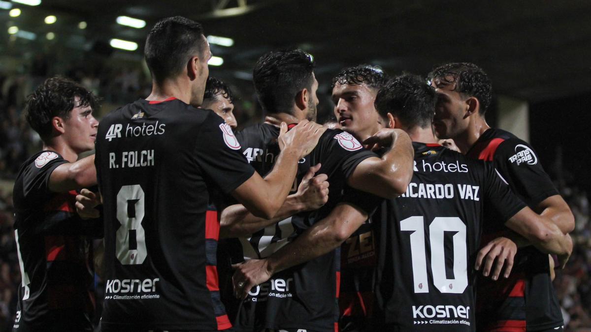 El Reus, en la victoria ante el Europa en la primera ronda de la Copa del Rey.