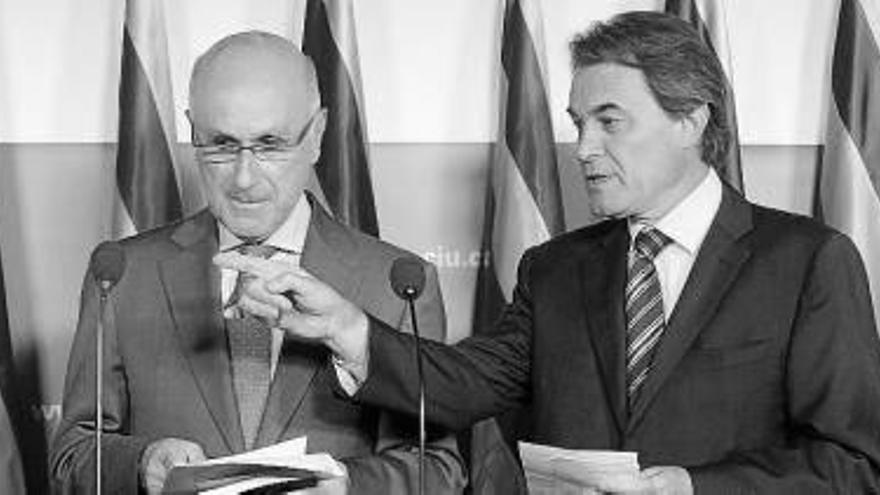 Josep Antoni Duran i Lleida y Artur Mas, de CiU.