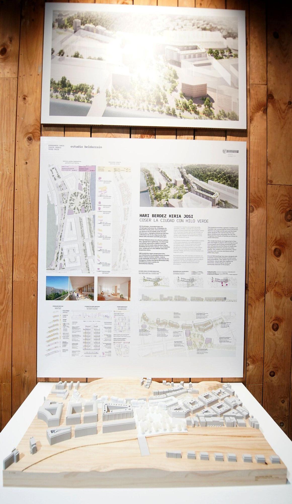 El proyecto &#039;Hariz berdez jositako hiria&#039;, en la muestra