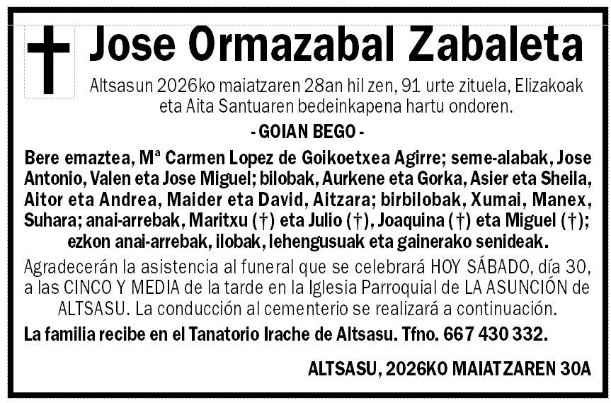 Jose Ormazabal Zabaleta