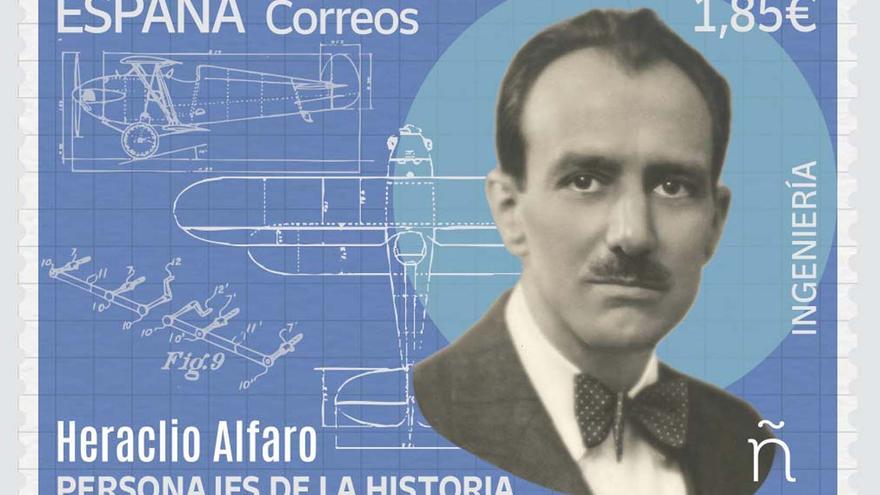Correos lanza un sello en reconocimiento a la figura del ingeniero aeronáutico vitoriano Heraclio Alfaro