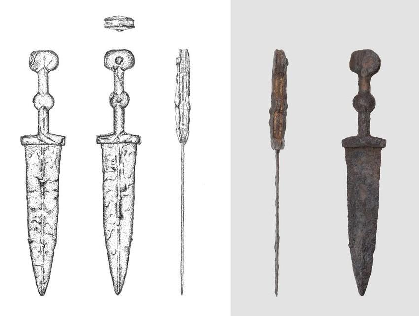 Material militar recuperado del yacimiento de Irulegi.