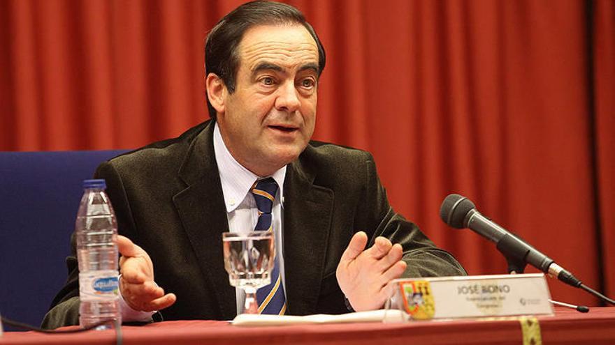 José Bono, ex presidente del Congreso de los Diputados, en un acto anterior en Pamplona.
