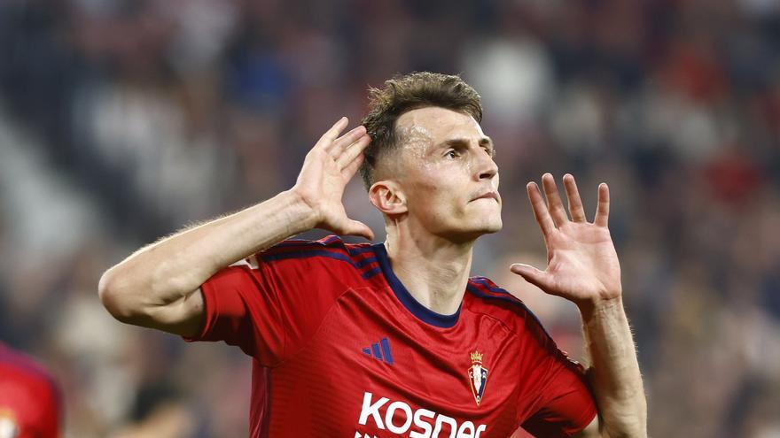 Budimir celebra su gol / Osasuna