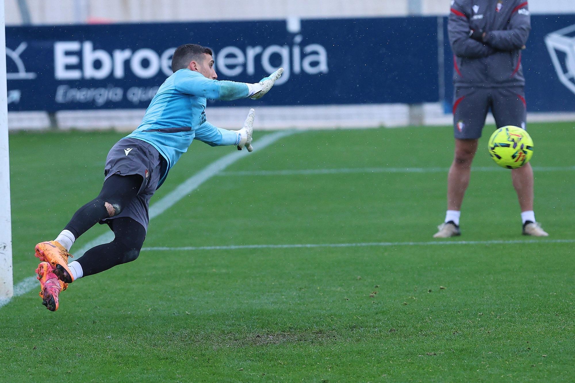 Entrenamiento de Osasuna previo al viaje a Sevilla
