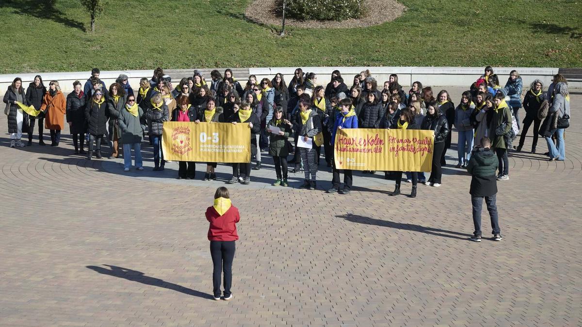 Imagen de la concentración celebrada este mediodía