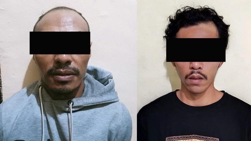 Fotografía de los dos detenidos por la Policía indonesia que han confesado haber planeado el asesinato de Matilde Muñoz